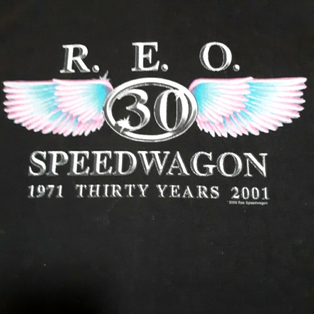 RARE! REO SPEEDWAGON 30 YR ANNIVERSARY CONCERT T SHIRT BLACK XL
